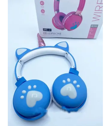 Детские беспроводные наушники Единорог Unicorn ME-2 синие оптом, TV Shop , 9,20 $