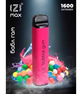 Одноразовые электронные сигареты IZI MAX 1600 тяг Бабл Гам оптом, IZI , 4,00 $