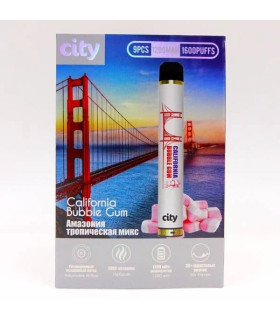 Одноразки CITY HIGH WAY 1600 Калифорния Жвачка оптом, CITY , 4,80 $