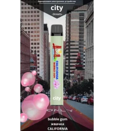 Одноразки CITY HIGH WAY 1600 Калифорния Жвачка оптом, CITY , 4,80 $