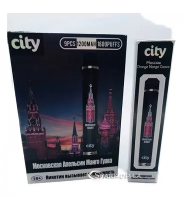Одноразки CITY HIGH WAY 1600 Апельсин Манго Гуава оптом, CITY , 4,80 $