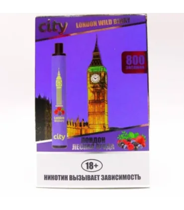 Одноразки CITY HIGH WAY 1600 Лондон Лесная ягода оптом, CITY , 4,80 $