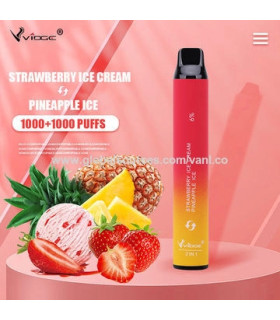 Одноразовые сигареты Vidge 2in1 2000 puffs Клубничное мороженное + Ананас со льдом оптом, Vidge , 5,40 $