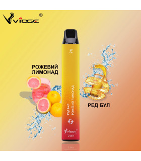 Одноразовые сигареты Vidge 2in1 2000 puffs Red Bull + Розовый лимонад оптом, Vidge , 5,40 $