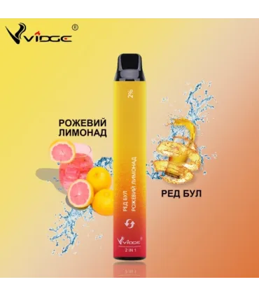 Одноразовые сигареты Vidge 2in1 2000 puffs Red Bull + Розовый лимонад оптом, Vidge , 5,40 $