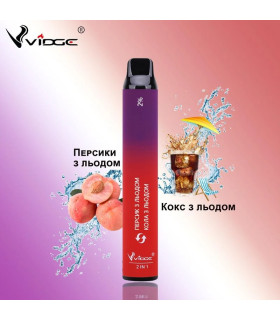 Одноразовые сигареты Vidge 2in1 2000 puffs Персик со льдом + Кола со льдом оптом, Vidge , 5,40 $