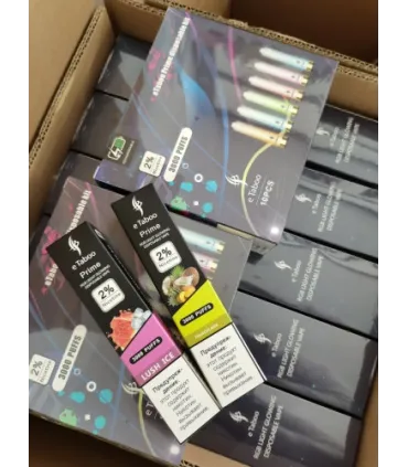 Светящаяся перезаряжаемая одноразка eTaboo Prime 3000 puffs Виноград со льдом оптом, E-Taboo , 7,10 $