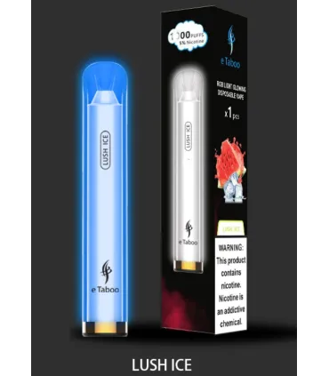Светящаяся электронная сигарета eTaboo RGB 1200 puffs Арбуз со льдом оптом, E-Taboo , 4,90 $