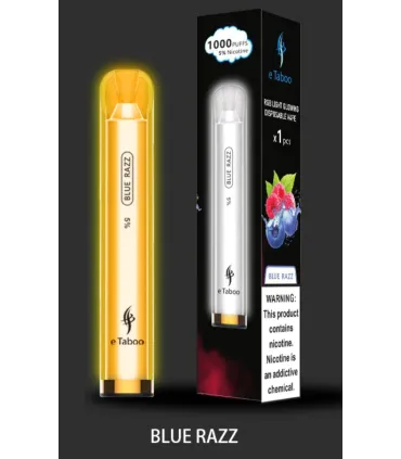 Светящаяся электронная сигарета eTaboo RGB 1200 puffs Голубой Лимонад оптом, E-Taboo , 4,90 $