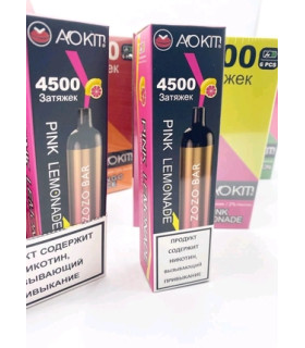 Перезаряжаемые одноразки AoKit Zozo Bar 4500 Puffs Розовый лимонад оптом, AoKit , 8,10 $