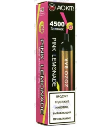 Перезаряжаемые одноразки AoKit Zozo Bar 4500 Puffs Розовый лимонад оптом, AoKit , 8,10 $