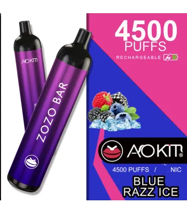 Перезаряжаемые одноразки AoKit Zozo Bar 4500 Puffs Голубой лимонад оптом, AoKit , 8,10 $