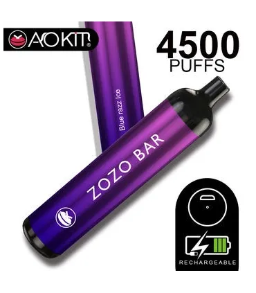 Перезаряжаемые одноразки AoKit Zozo Bar 4500 Puffs Голубой лимонад оптом, AoKit , 8,10 $