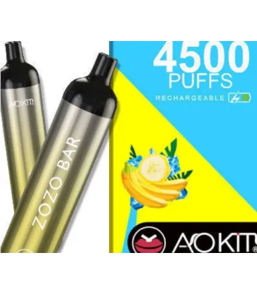 Одноразки, що перезаряджаються AoKit Zozo Bar 4500 Puffs Банан з льодом оптом, AoKit , 8,10 $