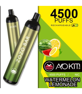 Одноразки, що перезаряджаються AoKit Zozo Bar 4500 Puffs Кавуновий лимонад оптом, AoKit , 8,10 $