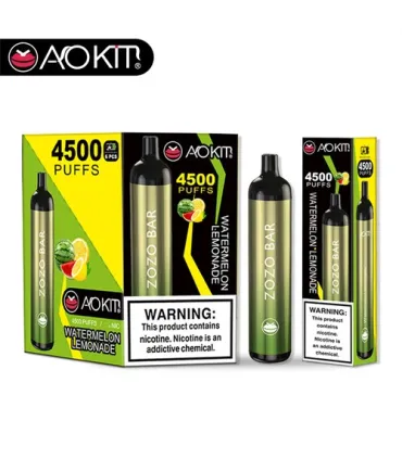 Одноразки, що перезаряджаються AoKit Zozo Bar 4500 Puffs Кавуновий лимонад оптом, AoKit , 8,10 $