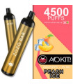 Перезаряжаемые одноразки AoKit Zozo Bar 4500 Puffs Персик со льдом