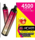 Перезаряжаемые одноразки AoKit Zozo Bar 4500 Puffs Клуника с бананом оптом, AoKit , 8,10 $