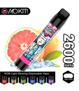 Светящийся одноразовые сигареты AoKit Lux 2600 Puffs Розовый лимонад оптом, AoKit , 6,10 $