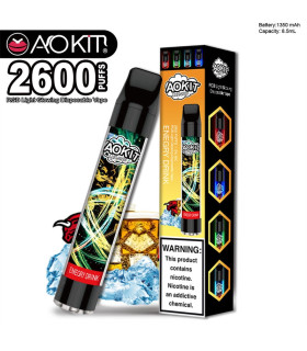Одноразові сигарети, що світяться AoKit Lux 2600 Puffs Енергетик оптом, AoKit , 6,10 $