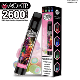 Одноразові сигарети, що світяться AoKit Lux 2600 Puffs Солодка вата оптом, AoKit , 6,10 $