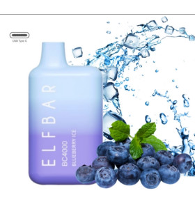 Перезаряжаемые одноразовые сигареты Elf bar BC4000 Blueberry Ice оптом, Elf Bar Original , 8,70 $