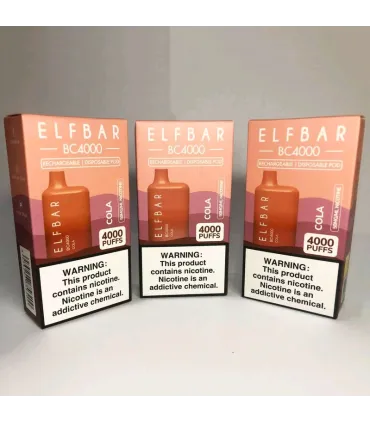 Перезаряжаемые одноразовые сигареты Elf bar BC4000 Кола оптом, Elf Bar Original , 8,70 $
