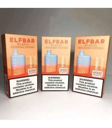 Перезаряжаемые одноразовые сигареты Elf bar BC4000 Энергетик оптом, Elf Bar Original , 8,70 $