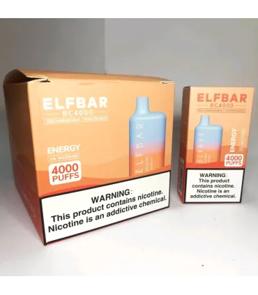 Перезаряжаемые одноразовые сигареты Elf bar BC4000 Энергетик оптом, Elf Bar Original , 8,70 $