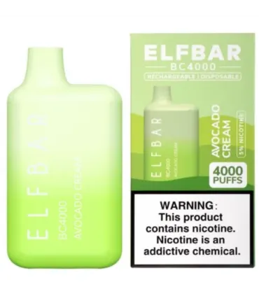 Перезаряжаемые одноразовые сигареты Elf bar BC 4000 Авокадо со сливками оптом, Elf Bar Original , 8,70 $
