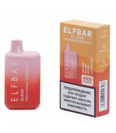 Перезаряжаемые одноразовые сигареты Elf bar BC4000 Манго Персик Арбуз оптом, Elf Bar Original , 8,70 $