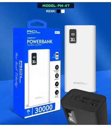 Універсальний акумулятор Powerbank ACL PW-47 30000 mAh оптом, ACL mobile phone accessories , 33,00 $