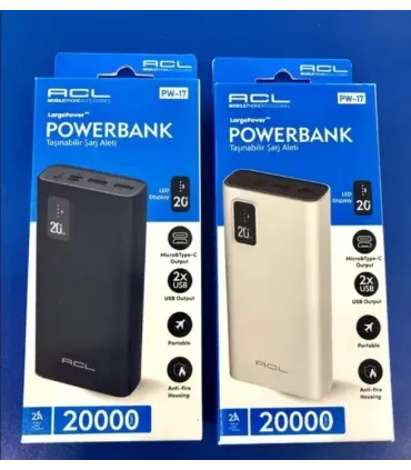 Універсальний акумулятор Powerbank ACL PW-17 20000 mAh оптом, ACL mobile phone accessories , 22,00 $