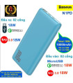 Powerbank зі швидкою зарядкою 18W Baseus Bipow N1PD 10000 mAh