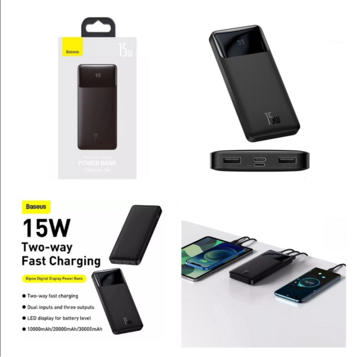 Power bank зі швидкою зарядкою 15W 10000 mAh Baseus Bipow PPBD10 оптом, Baseus , 16,50 $
