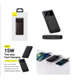 Power bank с быстрой зарядкой 15W 10000 mAh Baseus Bipow PPBD10