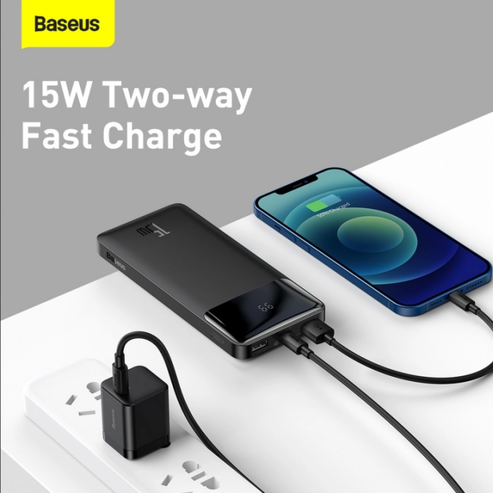 Power bank зі швидкою зарядкою 15W 10000 mAh Baseus Bipow PPBD10 оптом, Baseus , 16,50 $