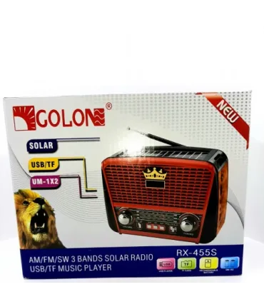 Радіоприймач MP3 з блютуз Golon RX-455S сонячна панель оптом, Golon , 13,00 $