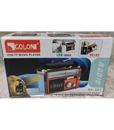 Радиоколонка GOLON RX-381 с фонариком оптом, Golon , 8,40 $