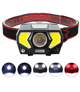 Налобний ліхтарик W-7707 XPG+2 COB (red/blue) оптом, Cope , 5,30 $