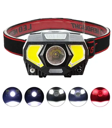 Налобный фонарик W-7707 XPG+2 COB (red/blue) оптом, Cope , 5,30 $