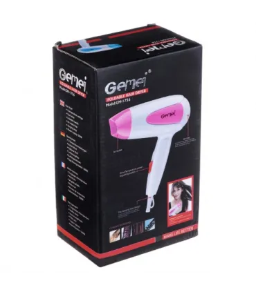 Фен складаний дорожній Gemei GM-1756 1200Вт оптом, Gemei , 4,50 $