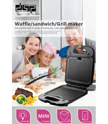 Сендвичица гриль 1200 Вт DSP 3 в 1 KC1051 оптом, DSP , 33,00 $